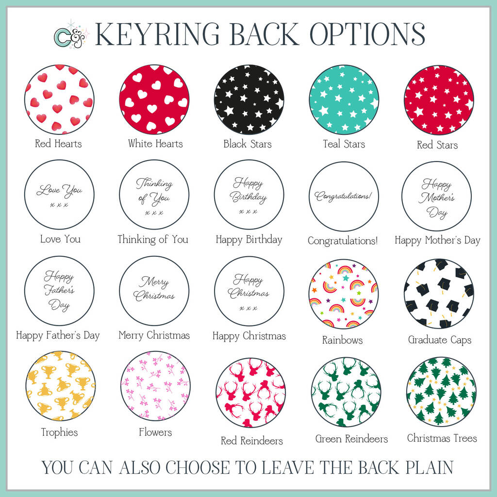 Design Your Own Personalised Christmas Keyring