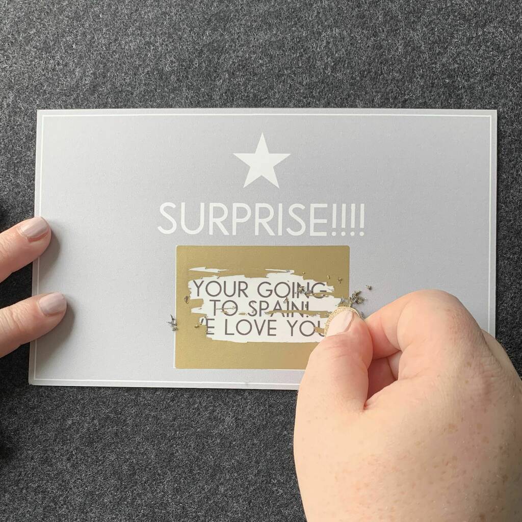 Large Design Your Own Christmas Message Scratchcard