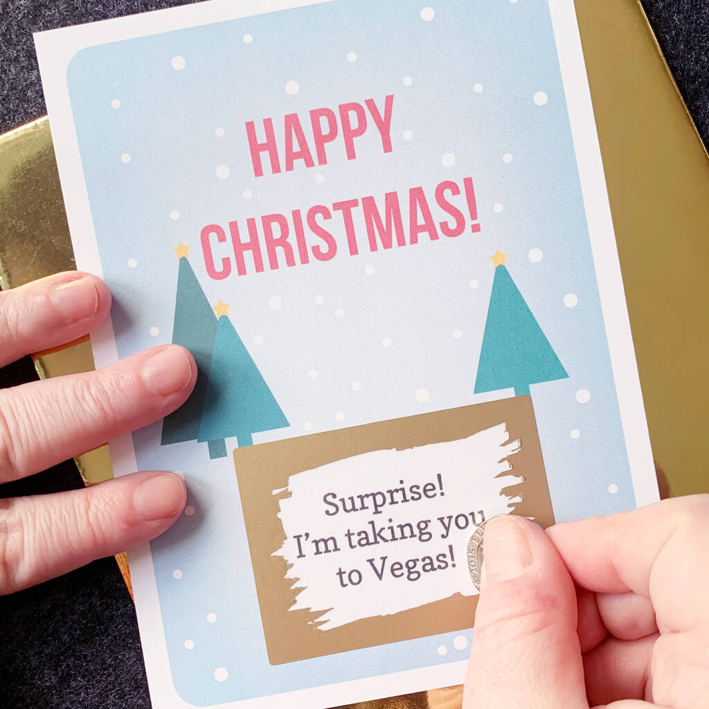 Large Personalised Happy Christmas Surprise Scratchcard