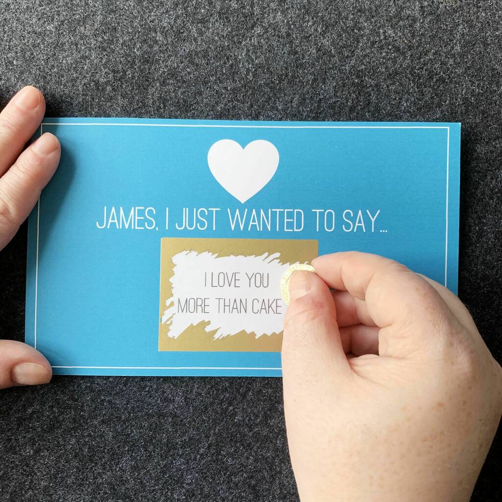 Large Personalised Message Scratchcard