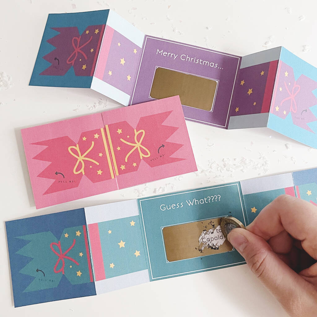 Personalised Christmas Cracker Pull Out Scratchcard