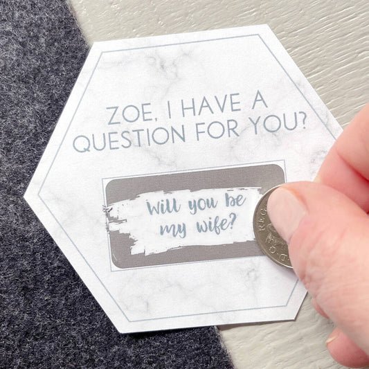 Hexagon Personalised Message Surprise Scratchcard