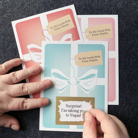 Large Personalised Gift Box Scratchcard