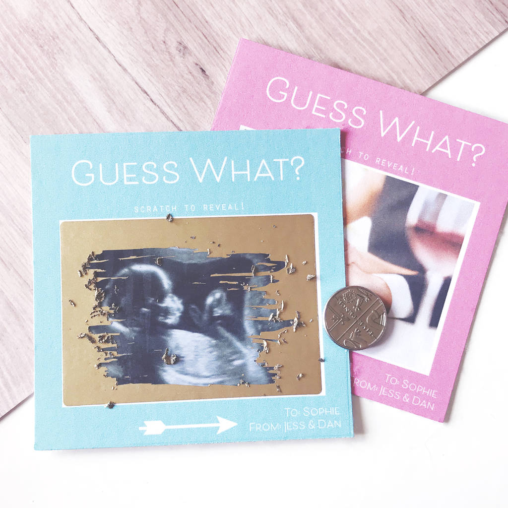Personalised Baby Scan Photo Keepsake Scratchcard