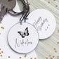 Butterfly Personalised Name Keyring